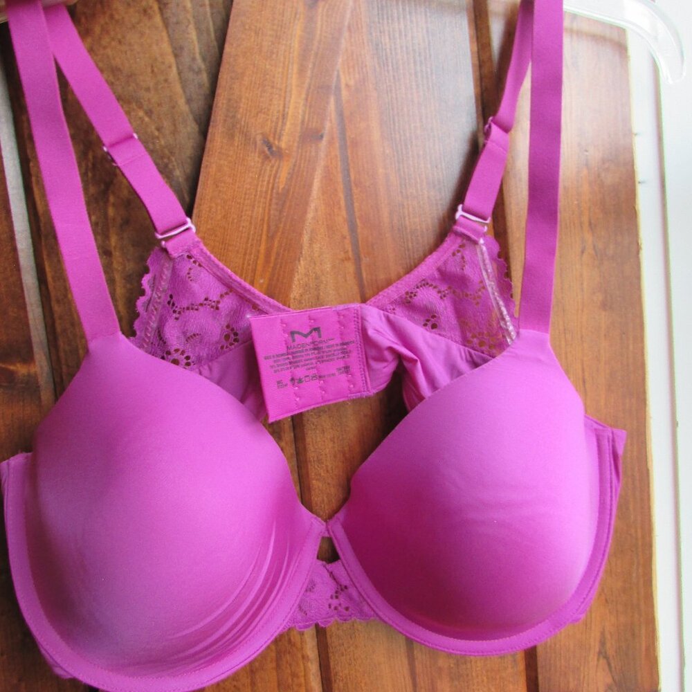 Maidenform Fushia Bra Lightly Padded 38C LIKE NEW